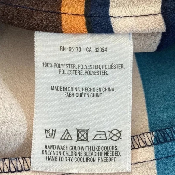 MEADOW RUE Top Anthropologie Peasant Boho Beachstripe Blouse Stripe Blue Xsmall - Picture 14 of 14